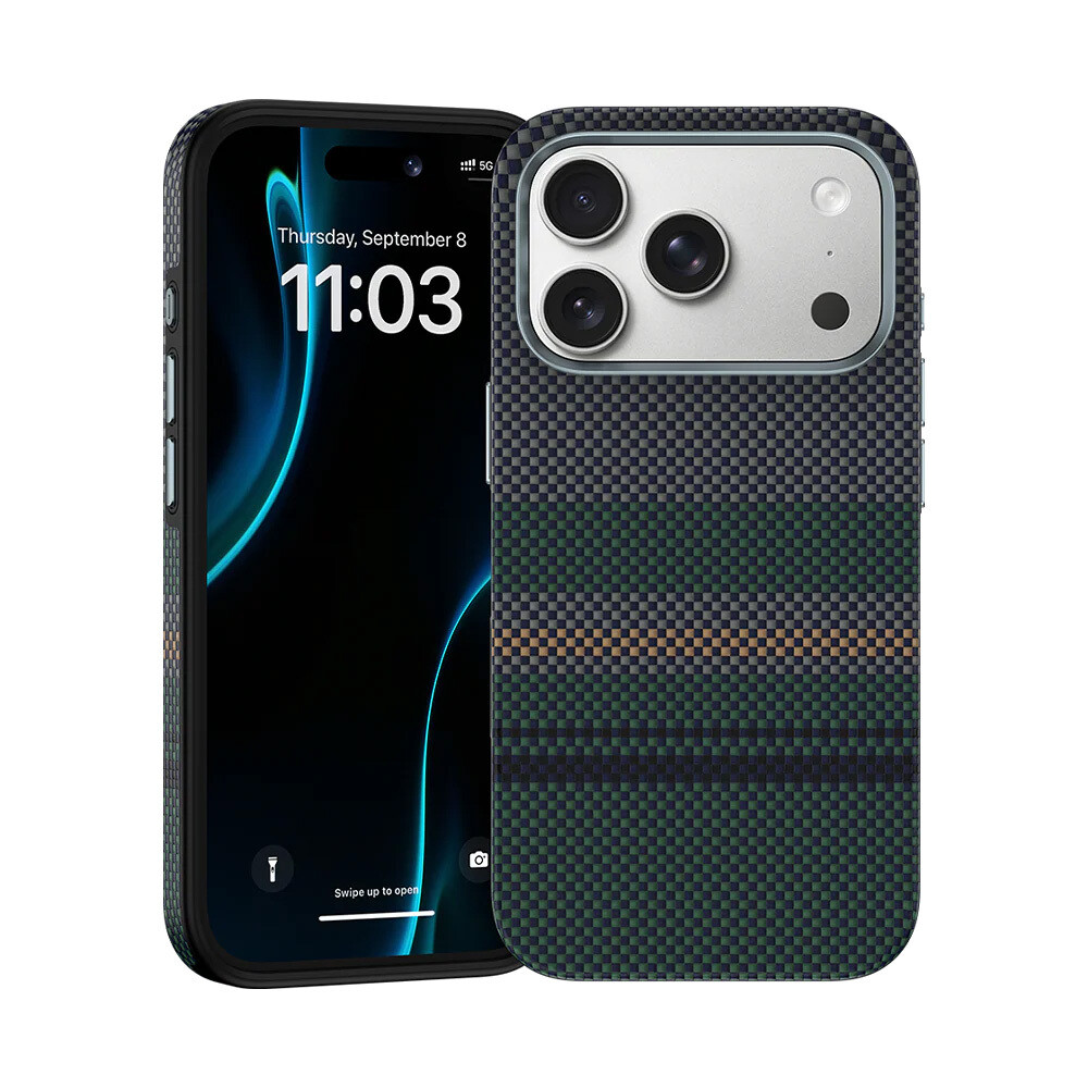 Pouzdro Benks Magnetic Armor Pro Aurora Kevlar 600D pro iPhone 17 Pro (tlačítko pro ovládání fotoaparátu)