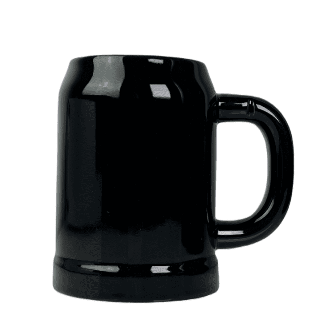 Dekorant Keramický černý půllitr 500 ml 1KS