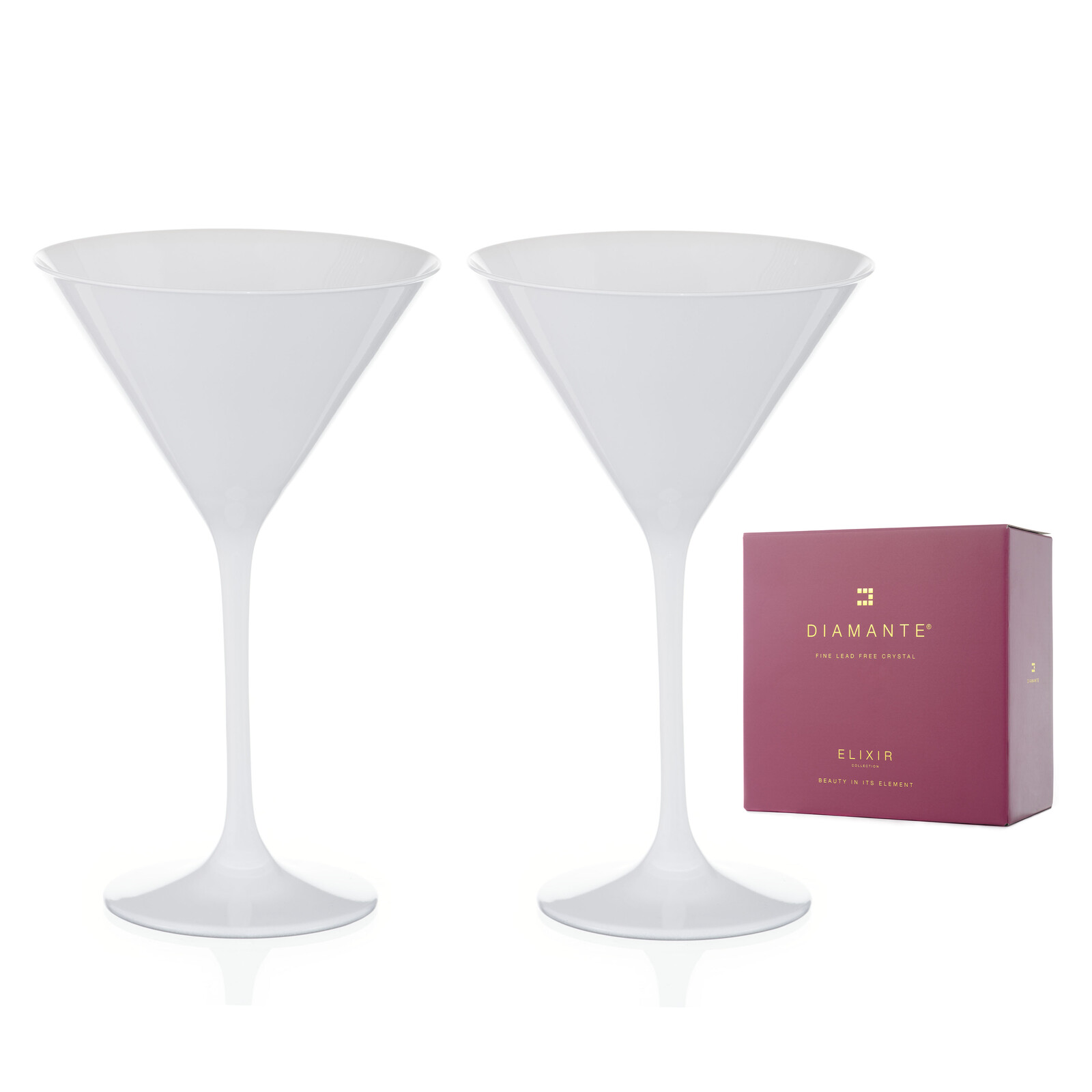 Diamante bílé sklenice na Martini Spirit 210 ml 2KS