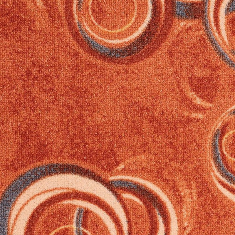 AKCE: 100x600 cm Metrážový koberec Drops 64, šíře, oranžová, filc, chodba / předsíň, ITC