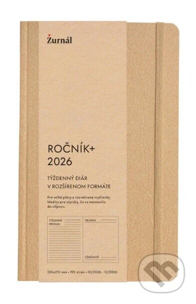 Ročník plus - diár 2026 - béžový - Žurnál