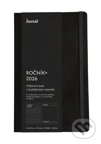 Ročník plus - diár 2026 čierny - Žurnál