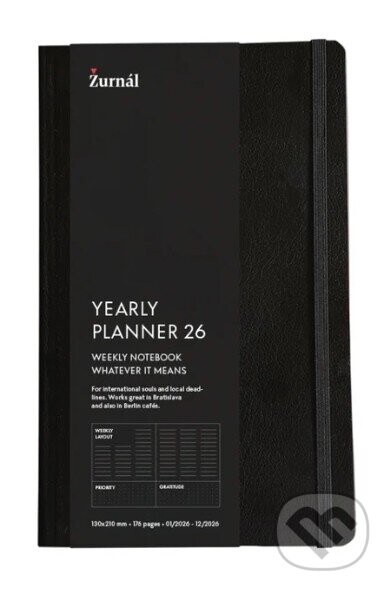 Yearly planner 2026 - diár 2026 v angličtine (black) - Žurnál