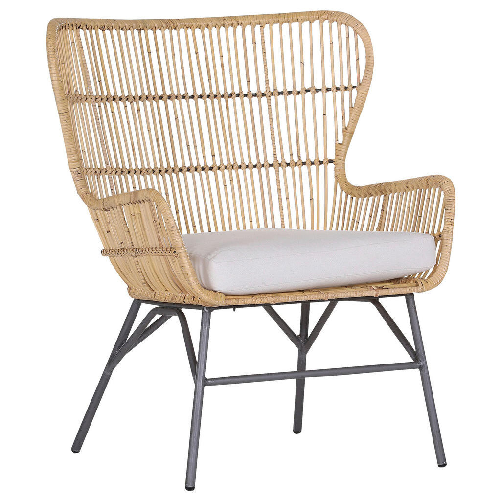 Landscape KŘESLO UŠÁK, dřevo, kov, textil, přírodní barvy, černá, bílá