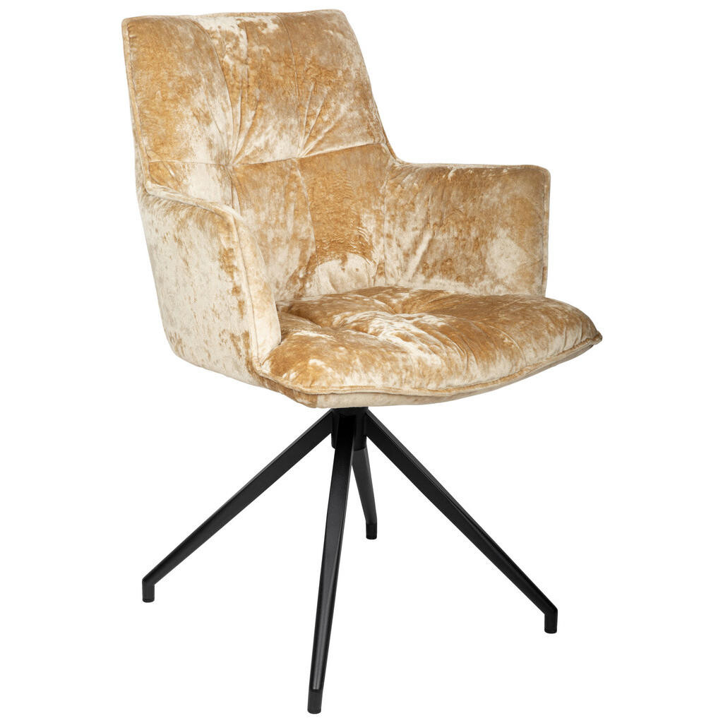 Novel ŽIDLE S PODRUČKAMI, železo, samet, černá, šedohnědá