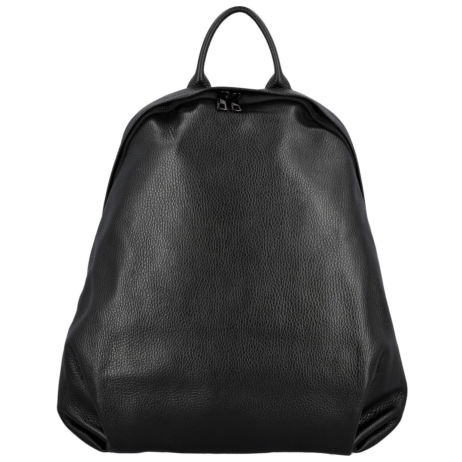 Dámský kožený batoh černý - Delami Vera Pelle Ricardo černá