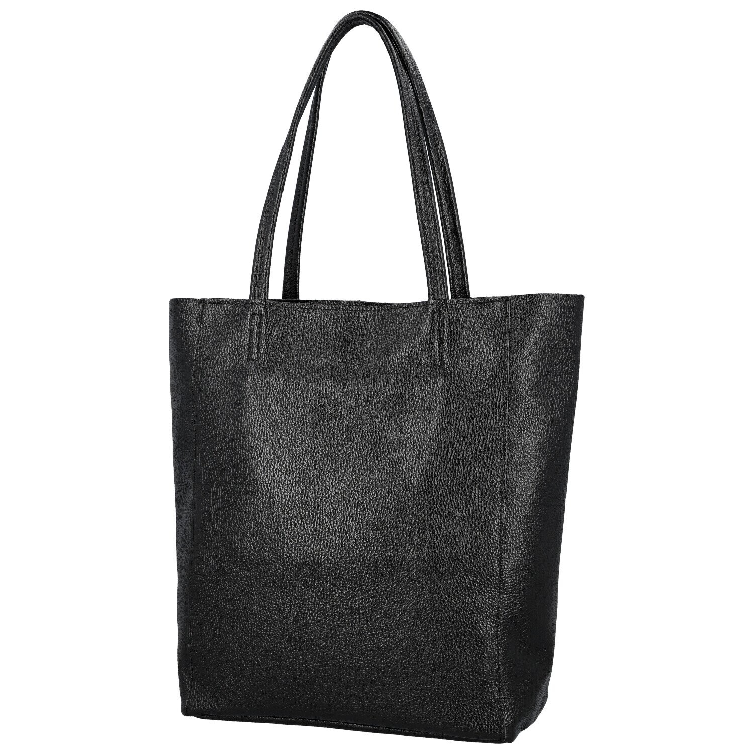 Dámská kožená kabelka na rameno černá - Delami Vera Pelle Saniela černá