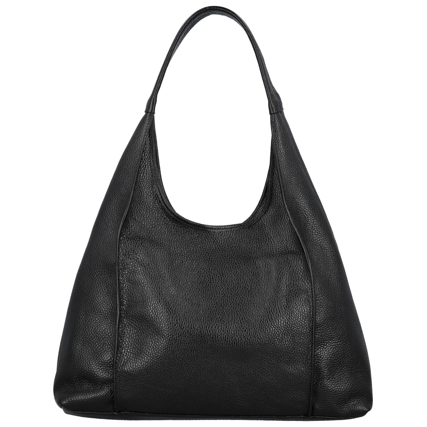 Dámská kožená kabelka na rameno černá - Delami Vera Pelle Blanca černá