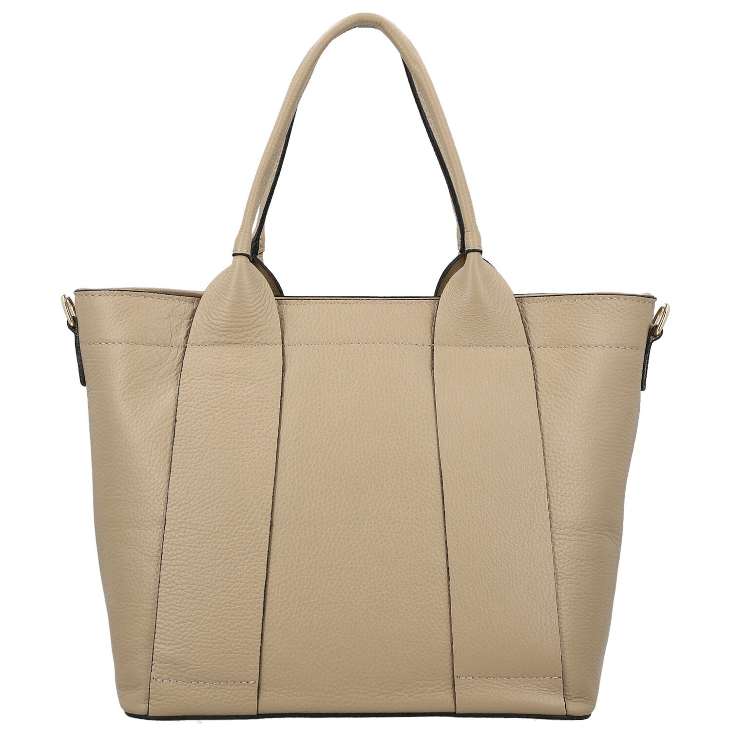 Dámská kožená kabelka na rameno béžová - Delami Vera Pelle Nadiya béžová