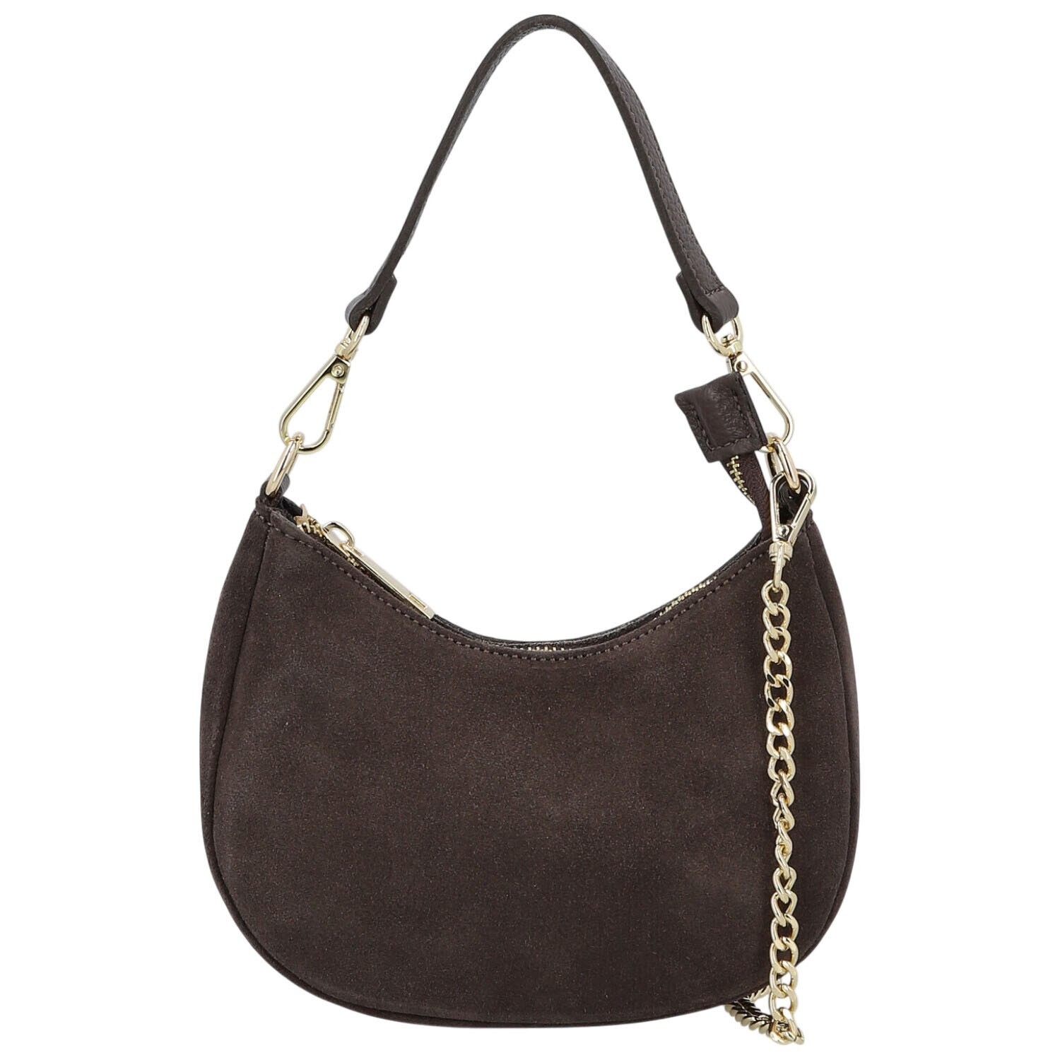 Dámská kabelka na rameno tmavě hnědá - Delami Vera Pelle Penelopa hnědá