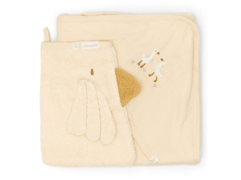 Little Dutch Dárková sada s osuškou Husa Newborn Naturals