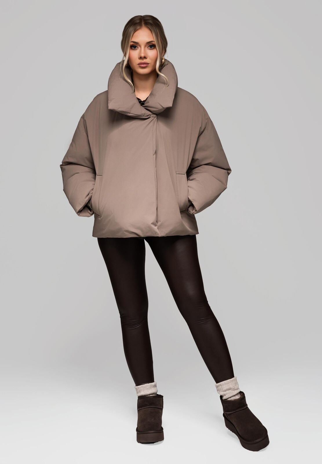 Edoti Women's quilted jacket with stand-up collar OW-JALP-0101 v3