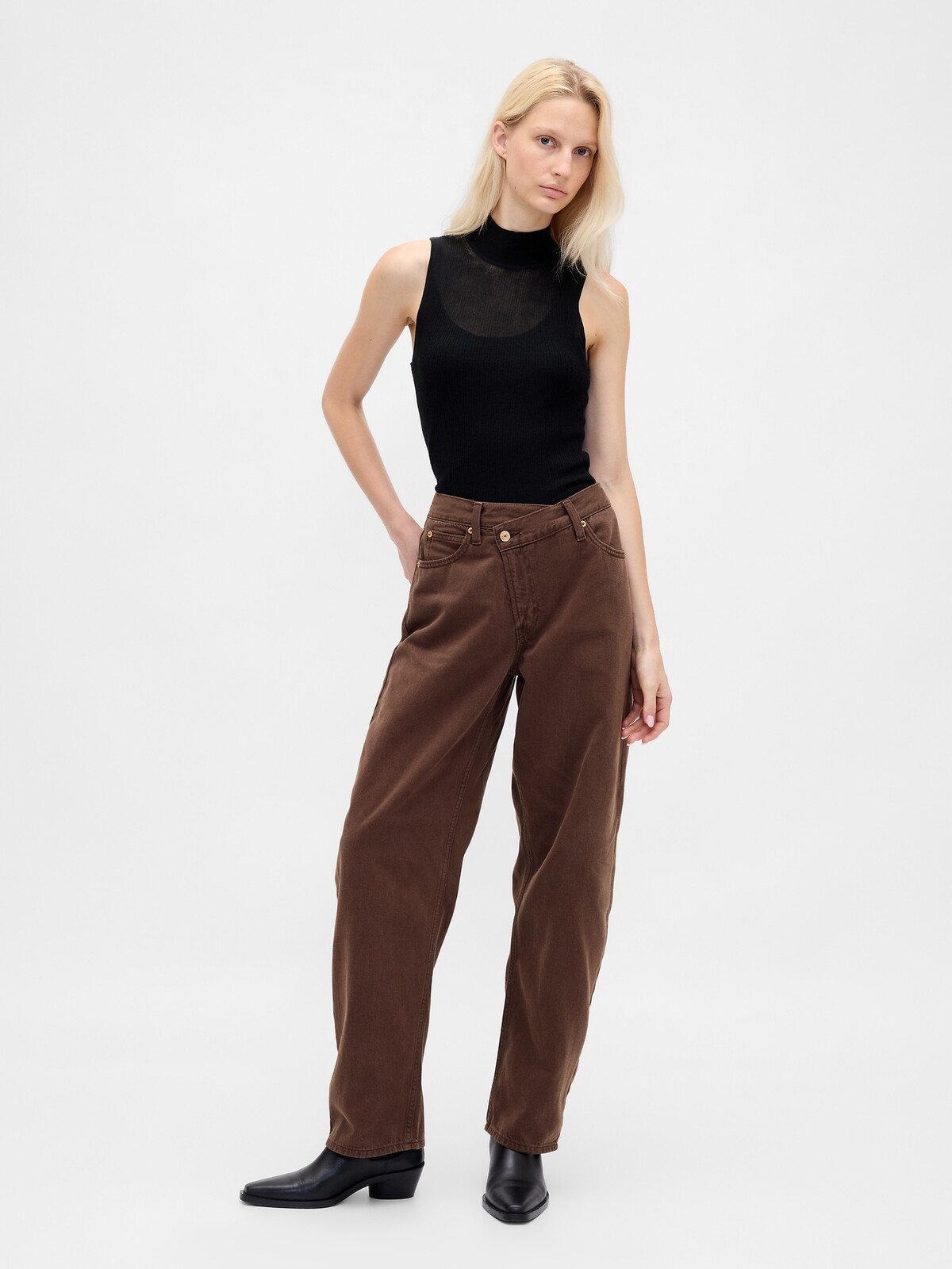 GAP Džíny Barrel Crossover UltraSoft - Dámské