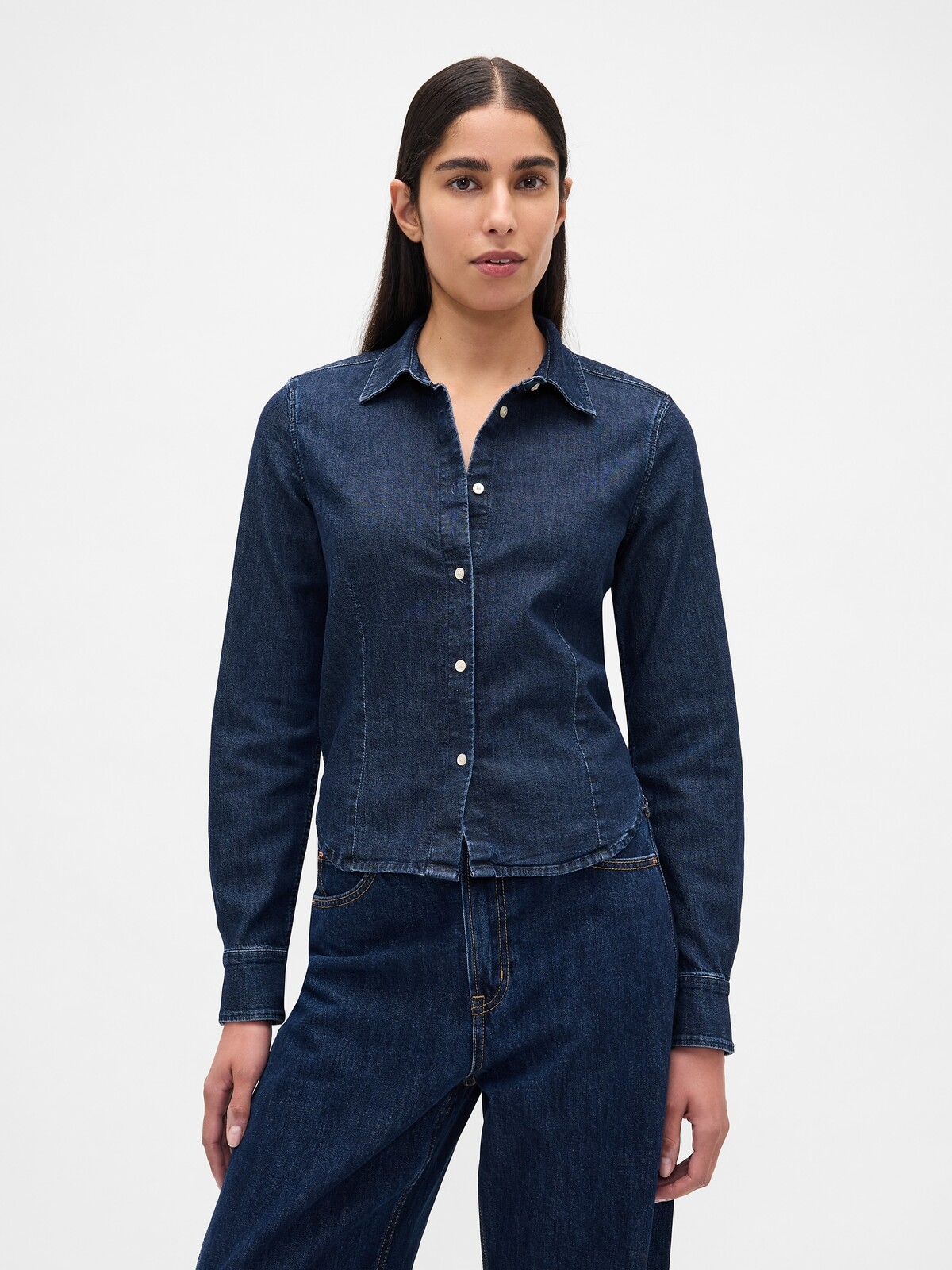 GAP Džínová crop košile - Dámské