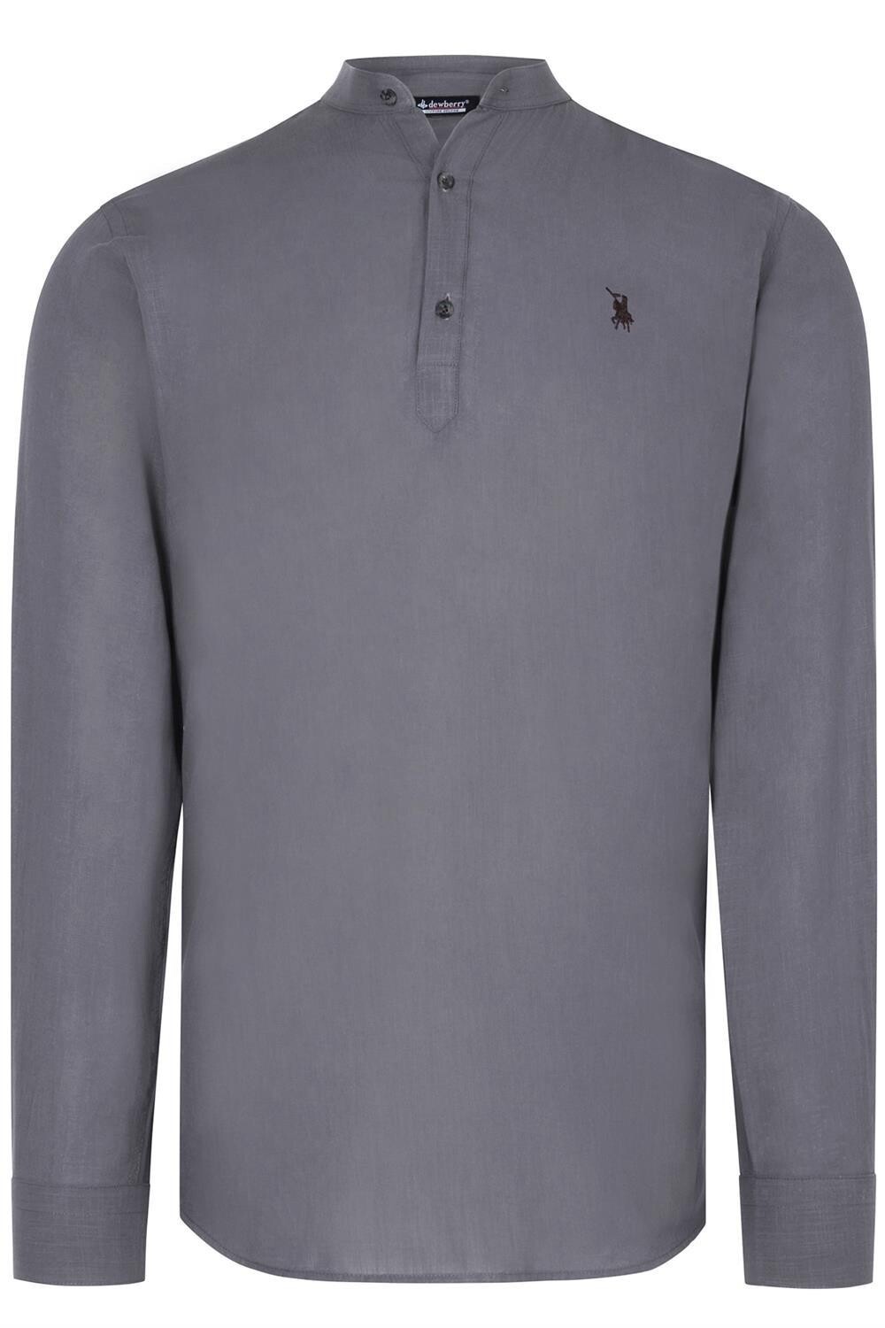 G983 DEWBERRY MEN'S COLLAR SHIRT-ANTHRACITE