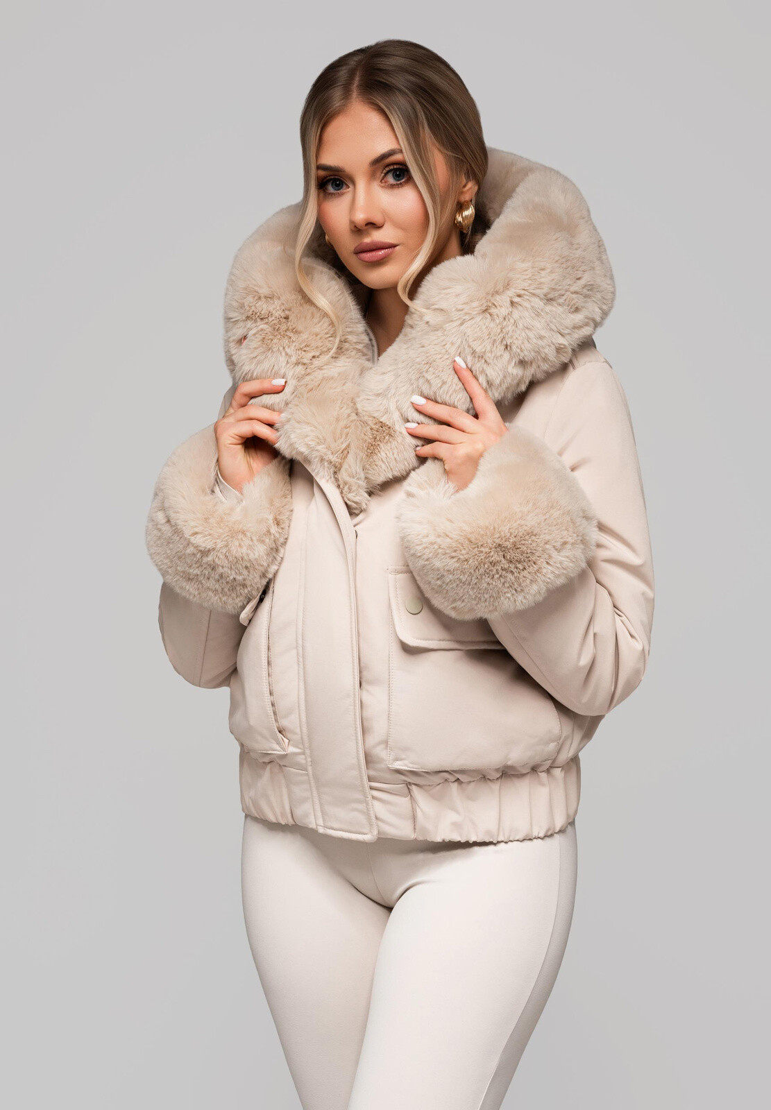 Edoti Women's jacket with detachable fur OW-JALP-0100 v2