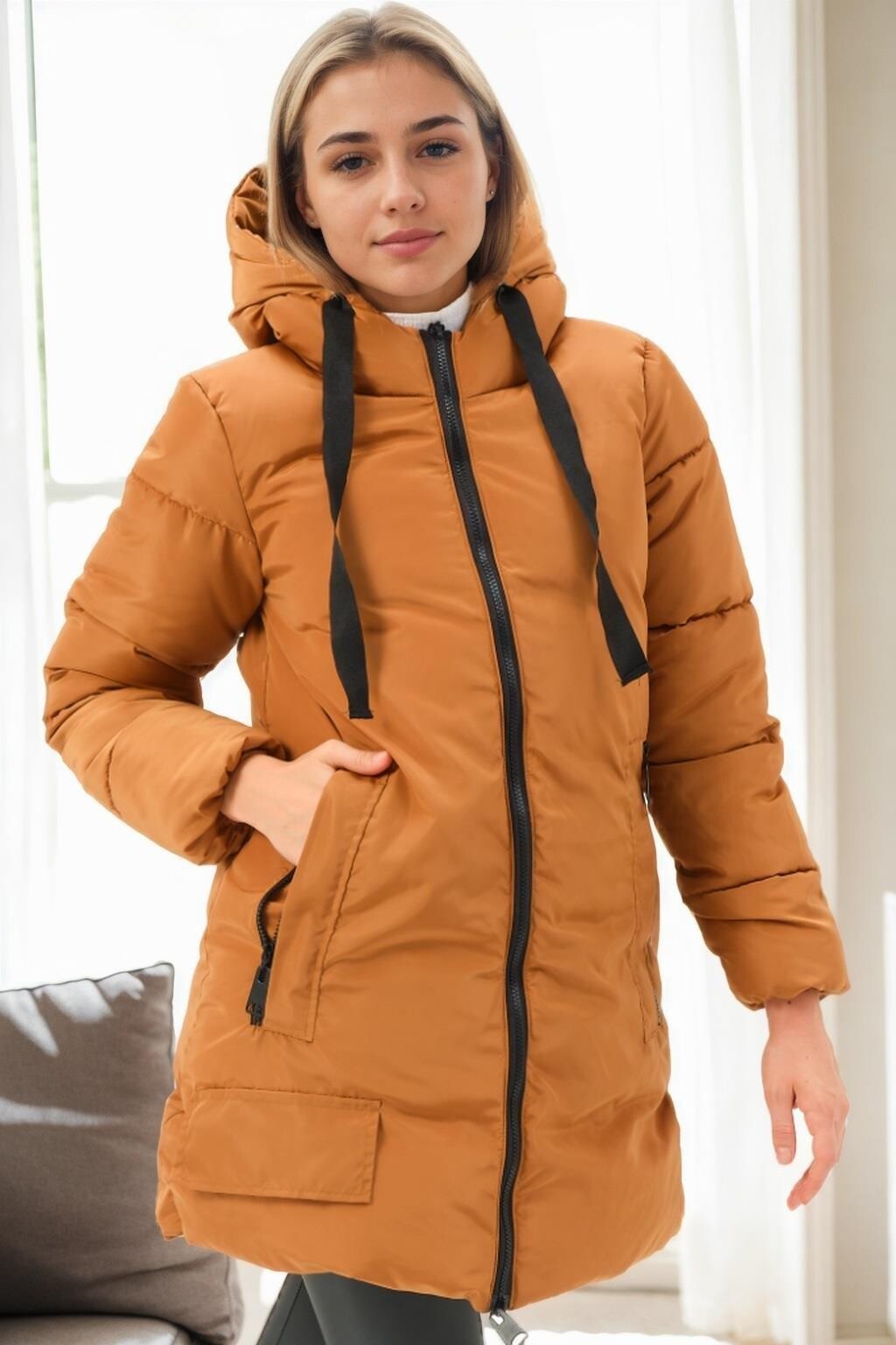 Z9773 DEWBERRY WOMEN'S COAT-TAN