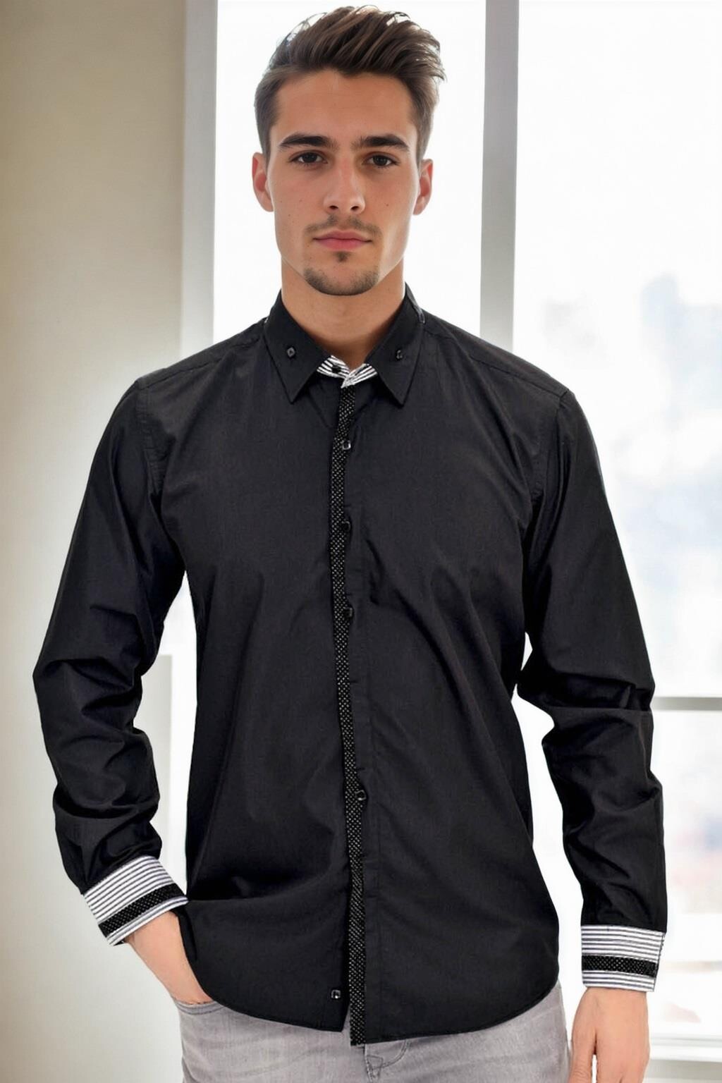 G960 DEWBERRY SHIRT-BLACK