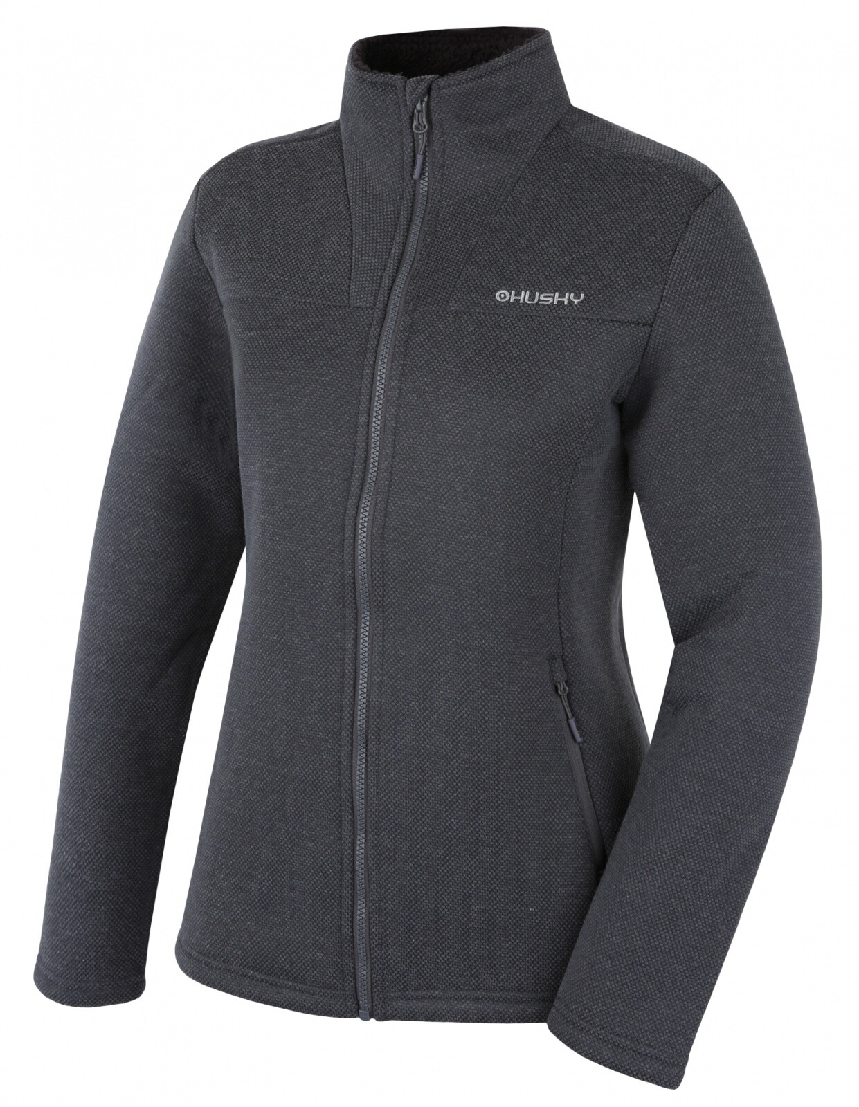 Husky Akra L XXL, dark grey Dámský svetr na zip