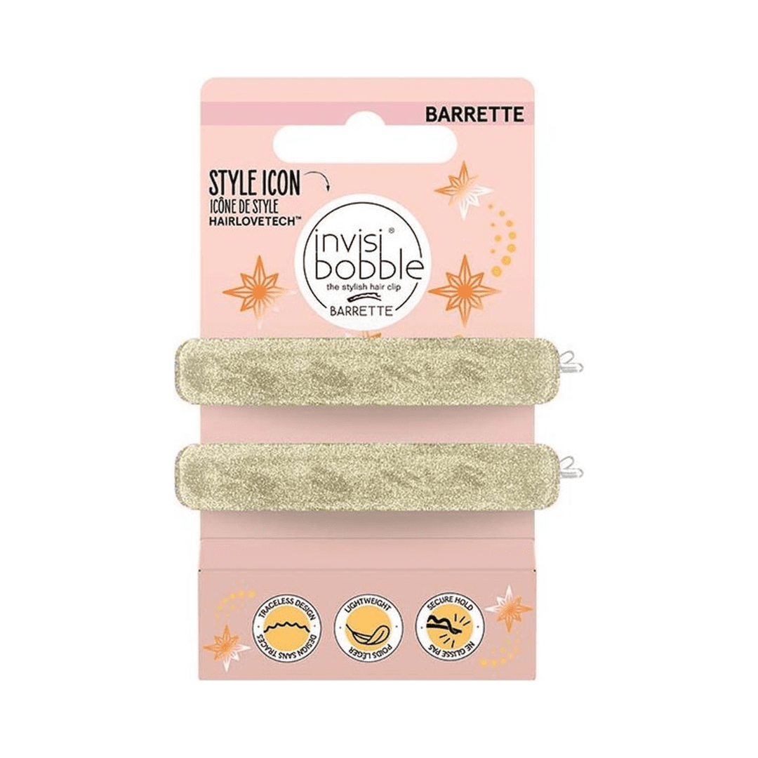 INVISIBOBBLE INVISIBOBBLE Barrette Time to Shine Glitterally Glitter Hair Clips Pack of 2