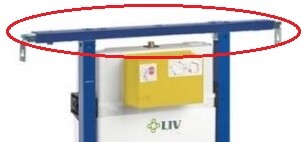 Liv-Fluidmaster Náhradní vzpěra k modulu Liv pro montáž do bytových jader (rozpěra do bočních stěn)