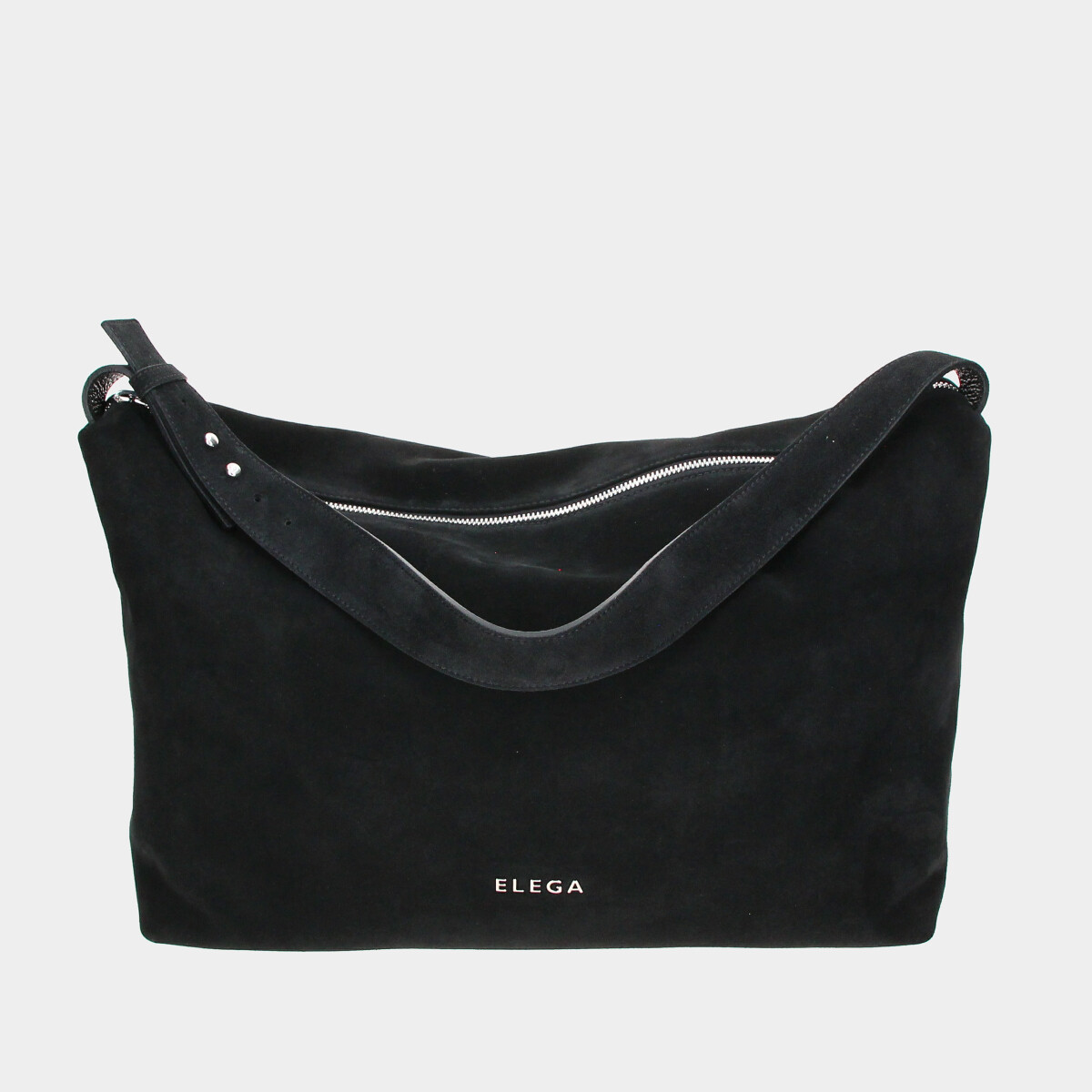 ELEGA Kabelka Helen černá velur/stříbro
