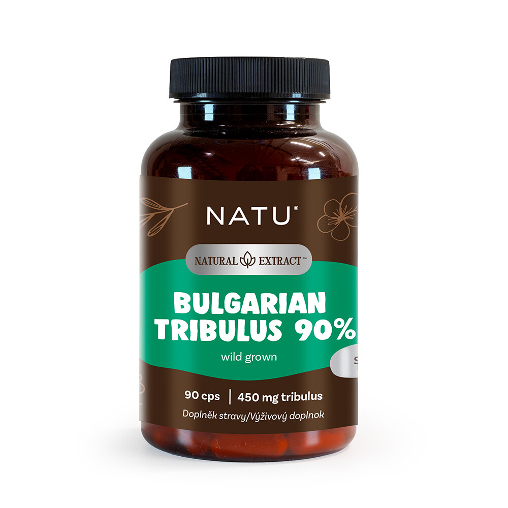 NATU Bulharský kotvičník (Tribulus) extrakt 90 % saponinů 90 kapslí