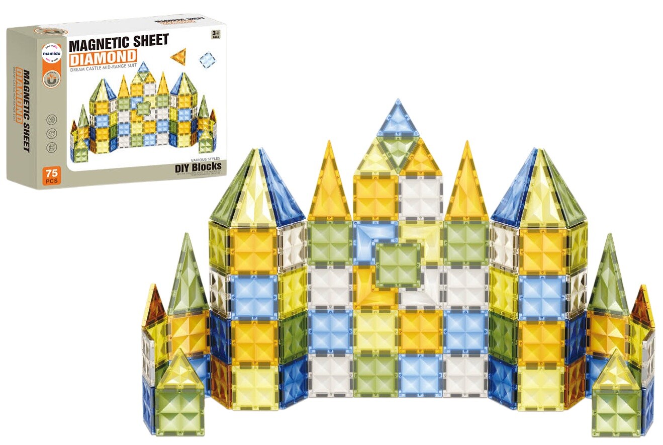 Mamido Mamido Magnetická stavebnice Diamond hrad M 75 dílků MT1213