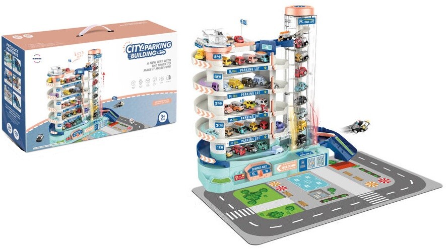 Mamido Mamido Patrové parkoviště s autíčky a výtahem, 5 pater