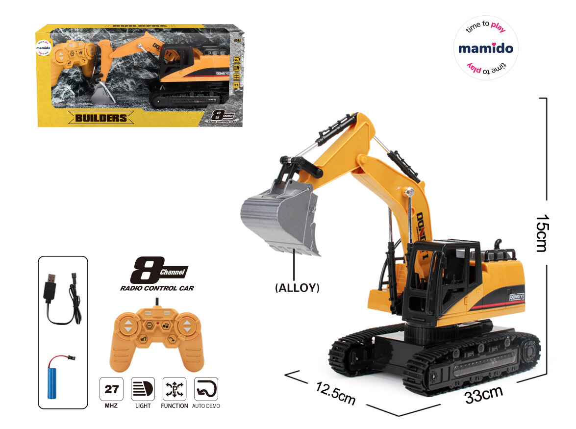 Mamido Mamido Pásový jeřáb na dálkové ovládání Builders RC, 1:16, 8CH
