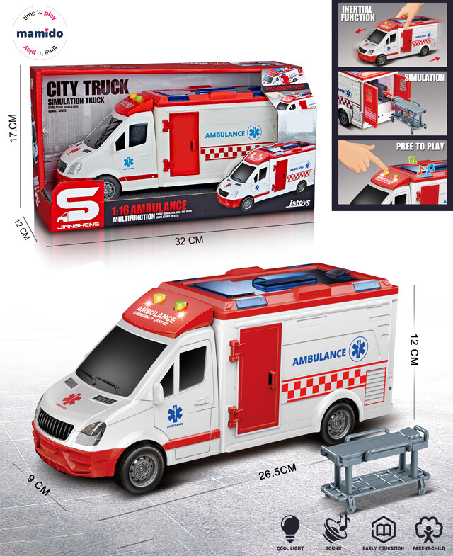 Mamido Mamido Autíčko sanitka 1:16 se zvuky a světly MT1286