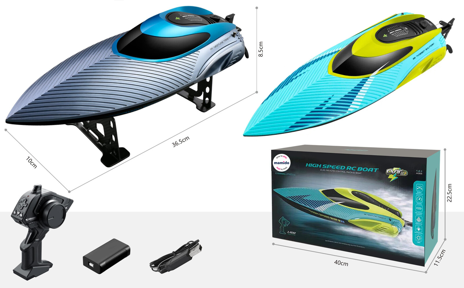 Mamido Mamido Loď na dálkové ovládání Neotune High Speed Max modrá RC