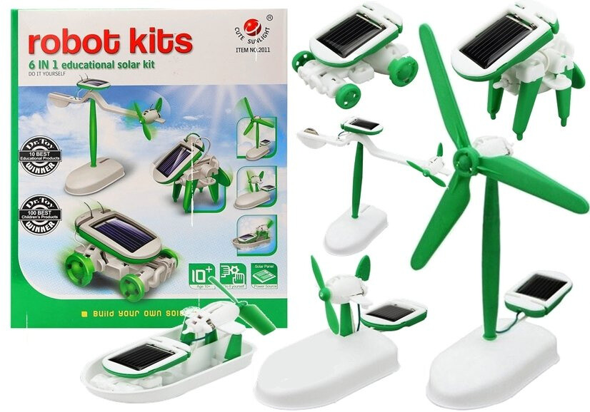mamido Vzdělávací solární robot Kit 6v1