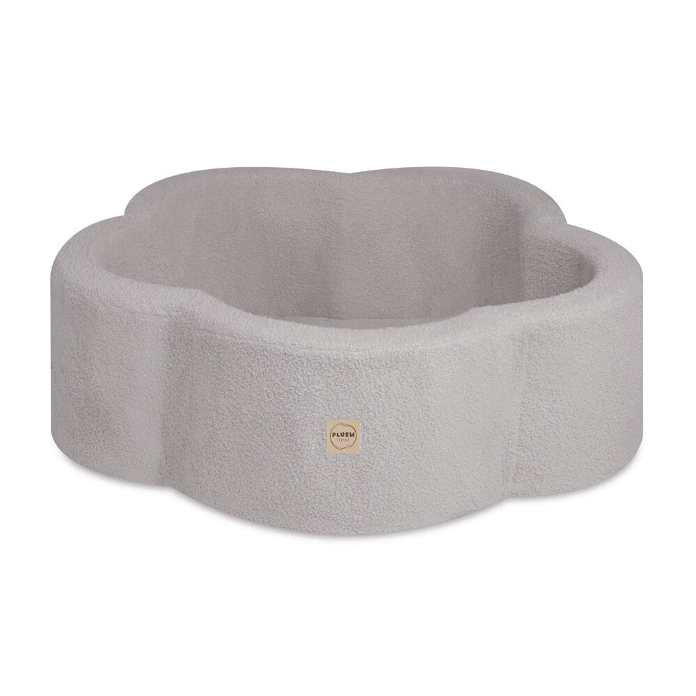 PLUSH NEST PLUSH NEST Suchý bazén Květinová zóna Beránek (šedý) 95 × 30 cm