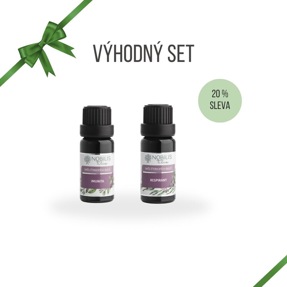 AROMATERAPEUTICKÝ SET Proti nemoci Éterické oleje Imunita a Respirant