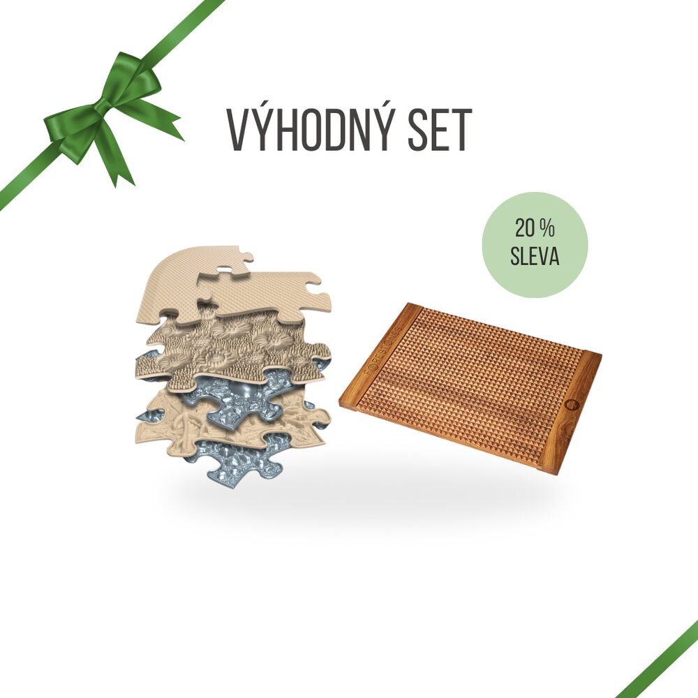 SET PROBUZENÍ NOHOU PRO CELOU RODINU Forestones masážný podložka Boardie a  MUFFIK ortopedické podložkySPA