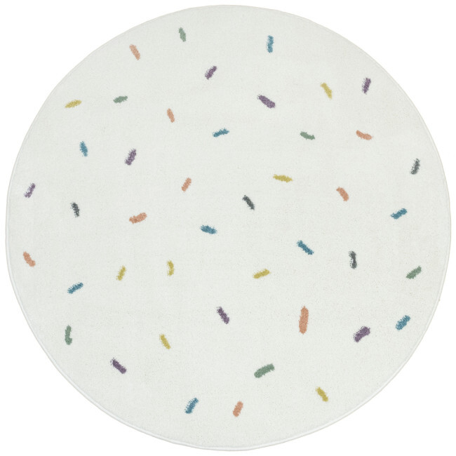 Koberec LIMA M039A krémový / modrý kruh