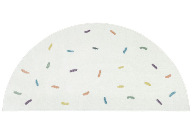 Koberec LIMA M039A krémový / modrý půlkruh