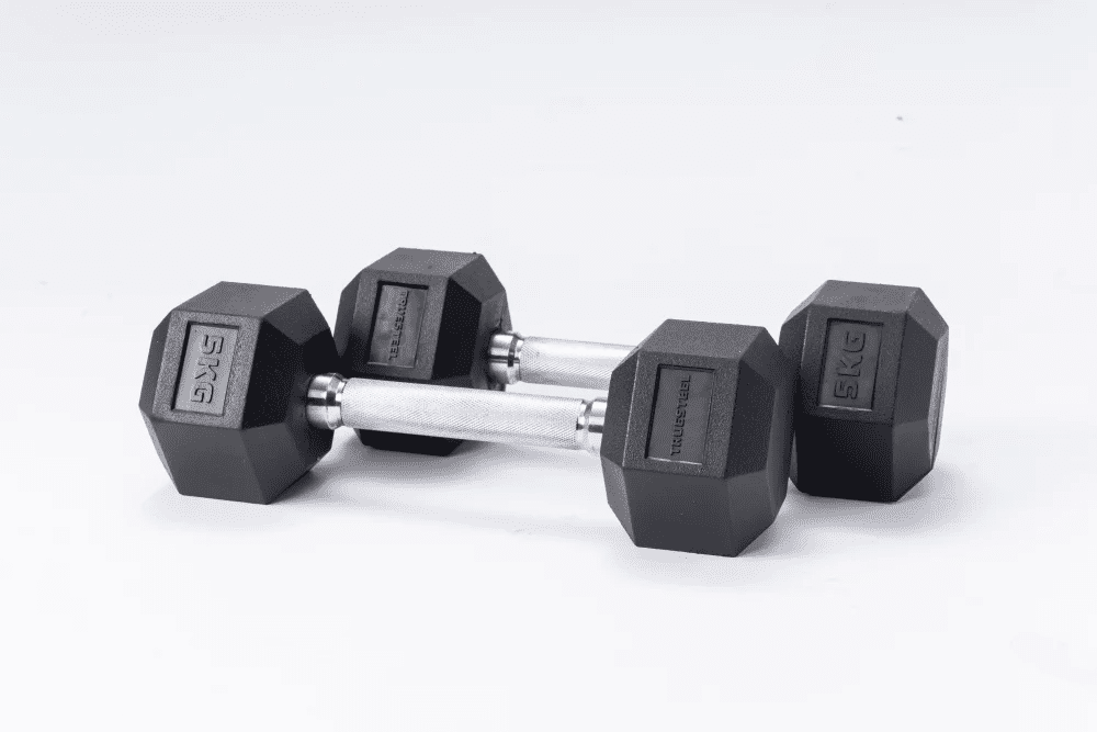 TRUESTEEL Jednoruční činky Hexagon TrueGrip 27,5 kg - vrácené zboží Váha: 17.5 kg