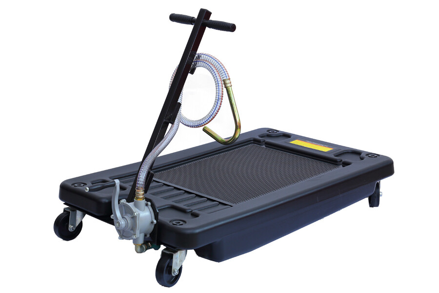 Nízkoprofilový vypouštěcí vozík C70L-2 na olej (70 L) s hliníkovou pumpou