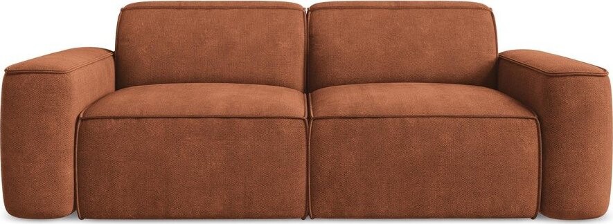 Žinylková pohovka v terakotové barvě 204 cm Omao – Makamii