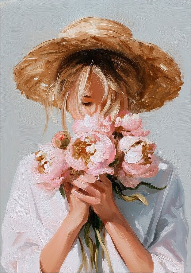 Obraz s ručně malovanými prvky 70x100 cm Estelle – Styler