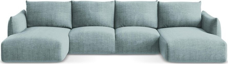 Modrá rozkládací rohová pohovka (do