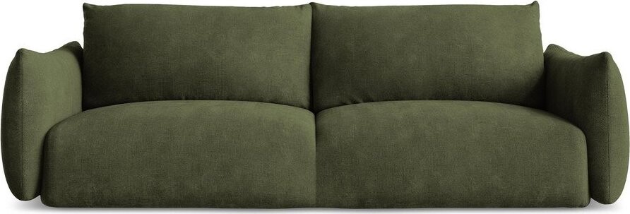 Zelená žinylková rozkládací pohovka 230 cm Leila – Makamii