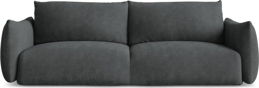 Tmavě šedá žinylková rozkládací pohovka 230 cm Leila – Makamii