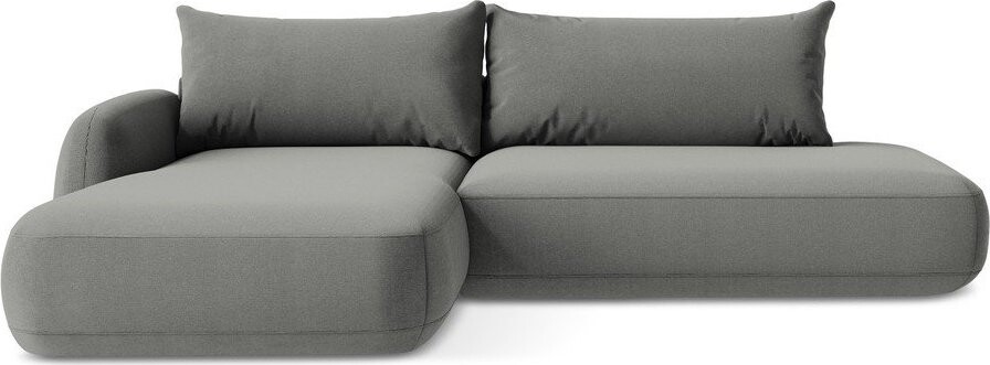 Šedá rozkládací rohová pohovka (levý roh/s lenoškou) Hale – Makamii