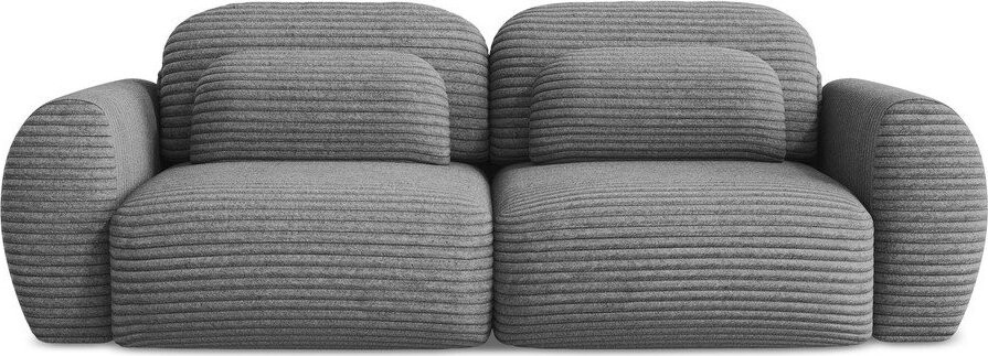 Tmavě šedá manšestrová rozkládací/s úložným prostorem pohovka 266 cm Kini – Makamii