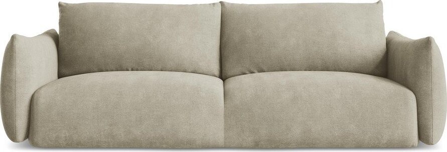 Béžová žinylková rozkládací pohovka 230 cm Leila – Makamii