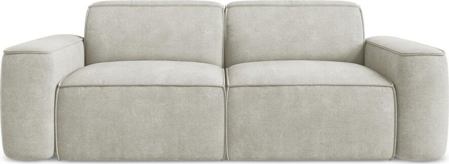 Krémová žinylková pohovka 204 cm Omao – Makamii