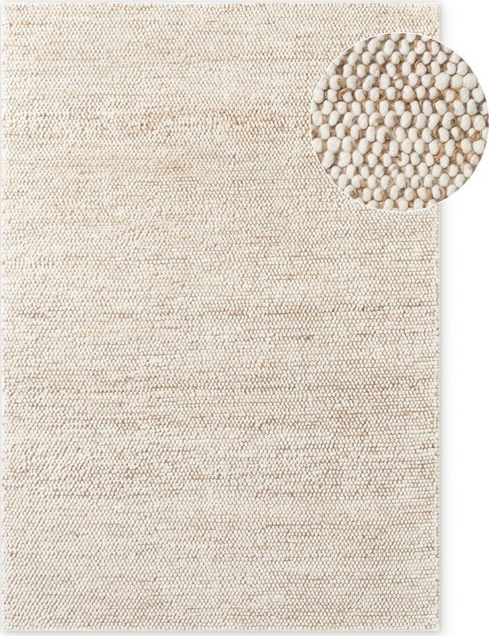 Béžový ručně tkaný koberec s příměsí vlny 80x150 cm Peas – Villeroy&Boch